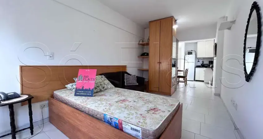 Waldorf, flat disponível para locação contendo 29m², 01 dormitório e 01 vaga de garagem.