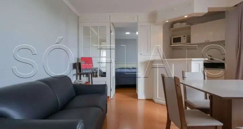 Flat para locação próximo a av. pacaembu, ao pq buenos aires e ao shopping patio higienopolis