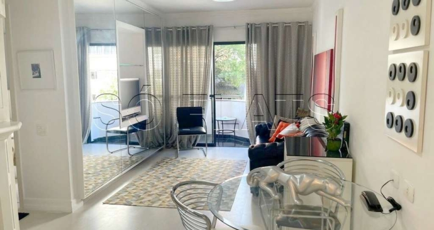 Flat estilo residencial disponível locação próximo a Faria Lima e Nove de Julho.