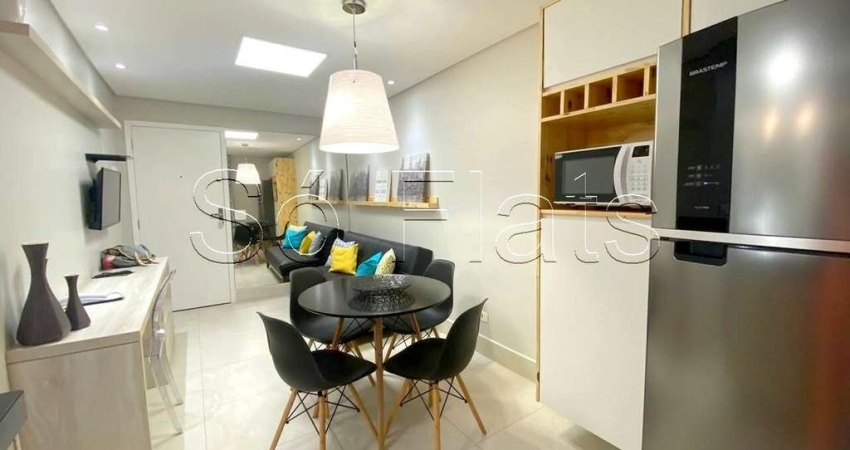 Flat no São Paulo Suíte Service disponível para locação 35m², 1 dormitório e 1 vaga de garagem.