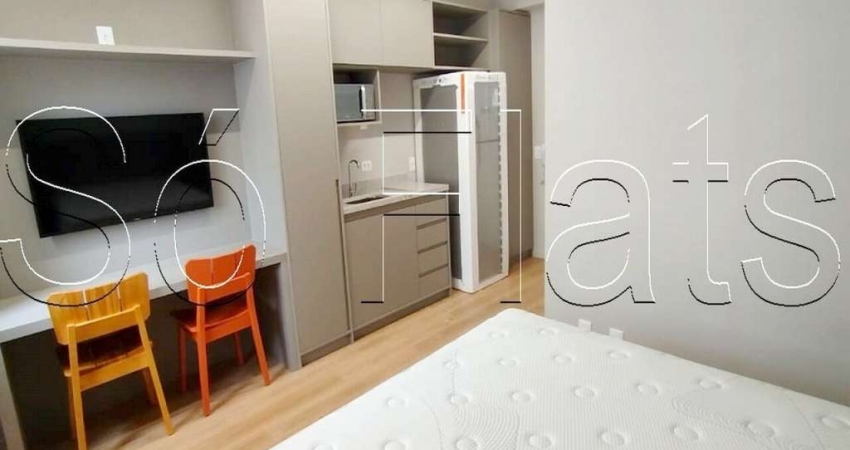 Studio Atmosfera 360°, disponível para locação contendo 21m² e 1 dormitório.