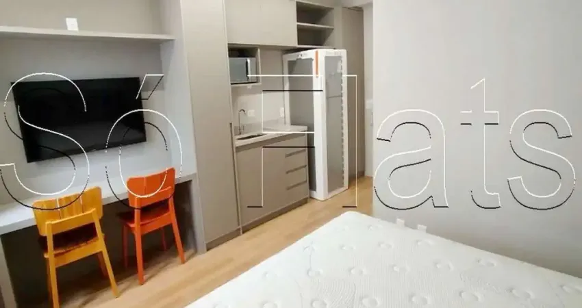 Studio Atmosfera 360°, apto disponível para locação contendo 21m² e 1 dormitório.