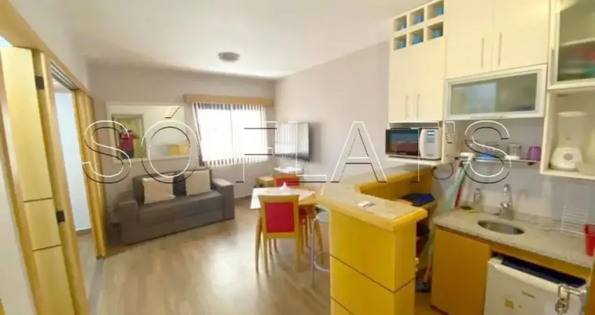 Flat totalmente reformado com 1x dormitório na alameda lorena no jardins sem burocracia na locação.