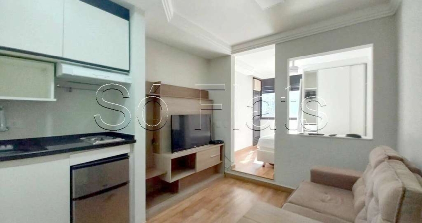 Apto disponível para locação no Poeta Drummond, contendo 26m², 1 dormitório e 1 vaga de garagem.
