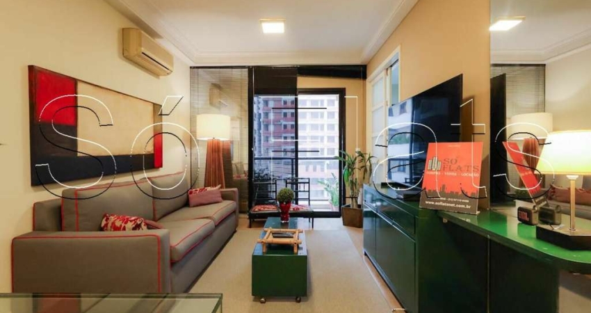 Flat Moema Comfort Pintassilgo, disponível para locação com 50m², 1 dormitório e 1 vaga