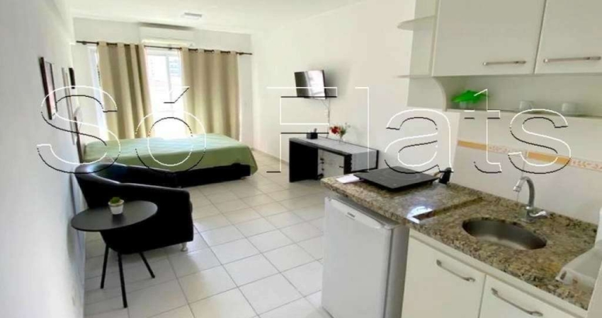 Flat no New Studio contendo 27m², 1 dormitório e 1 vaga, disponível para locação em Pinheiros.
