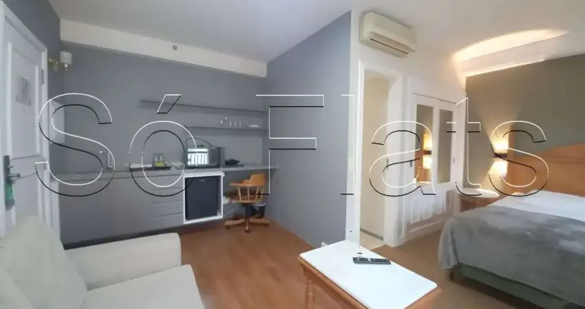 Flat Estanplaza Ibirapuera disponível para venda com 28m², 01 dormitório e 01 vaga de garagem