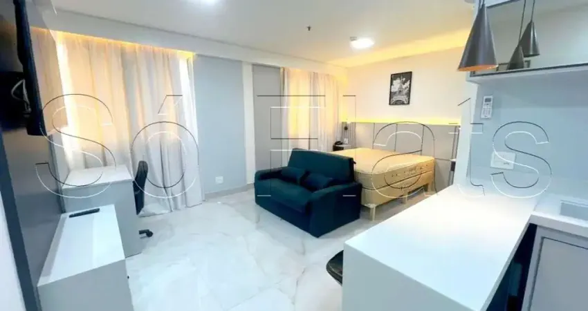 Flat disponível para locação contendo 25m², 1 dormitório e 1 vaga de garagem.