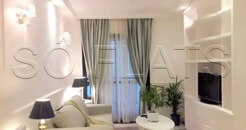 Estanconfor Moema, flat disponível para locação 38m², 1 dormitório e 1 vaga de garagem.