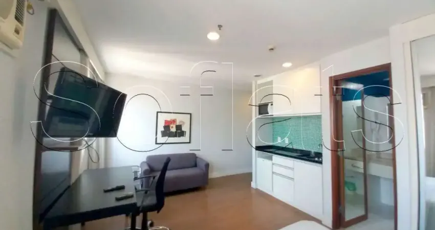 Ótimo flat na Vila Olímpia prox. da Av. Santo Amaro e Faria Lima disponível para locação com 1 dorm.