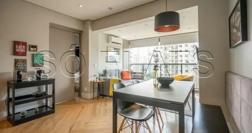 Apto no Residencial Vox Vila Olímpia disponível para locação com 44m², 1 dorm e 1 vaga de garagem.