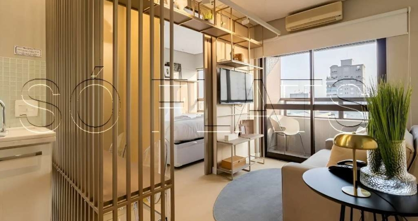 Flat no Quality Paulista disponível para locação com 29m² 01 dormitório e 01 vaga de garagem.