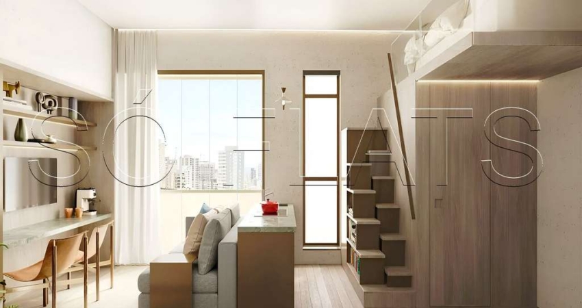 Residencial Casa Jardins Jaú, Studio disponível para venda com 24m² e 1 dormitório