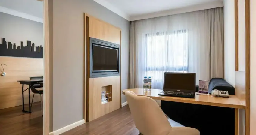 Flat mobiliado em Pinheiros disponível para venda com 28m² e 01 vaga de garagem