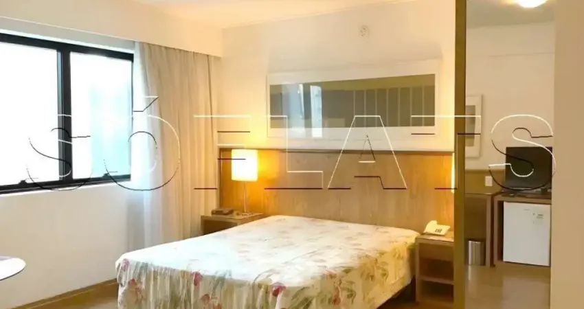 Flat disponível para locação próximo a Av Ibirapuera, estação Moema do Metrô e Shopping Ibirapuera.