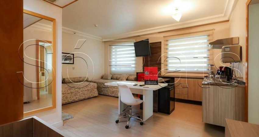 Flat Tryp Higienópolis disponível para locação com 43m², 02 dorms e 01 vaga de garagem