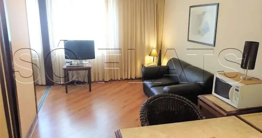 Flat disponível para locação no The Time contendo 31m², 01 dormitório e 01 vaga de garagem.