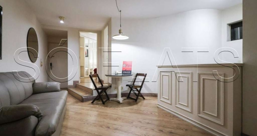Apto no Paulista Wall Street disponível para locação com 49m², 1 dormitório e 1 vaga nos Jardins.