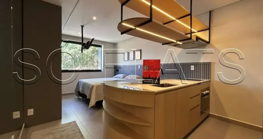 Studio moaci, apto todo equipado disponível para locação contendo 30m² e 1 dormitório.