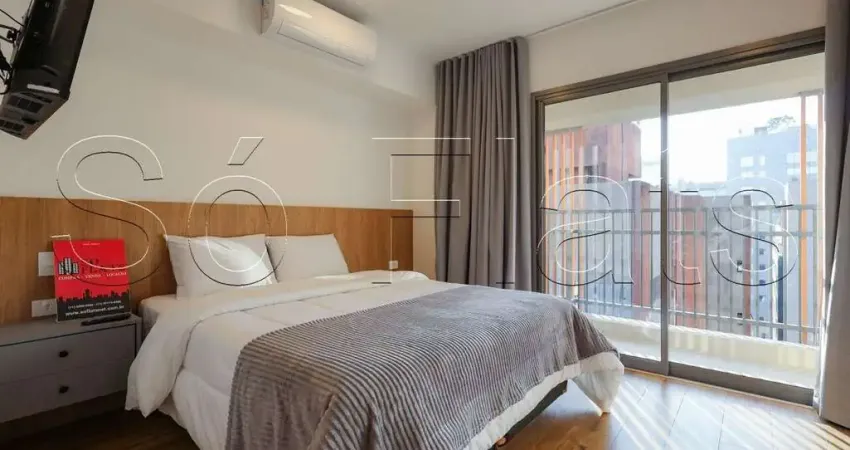 Apartamento 33m²  totalmente mobiliado para locação no Paraíso.