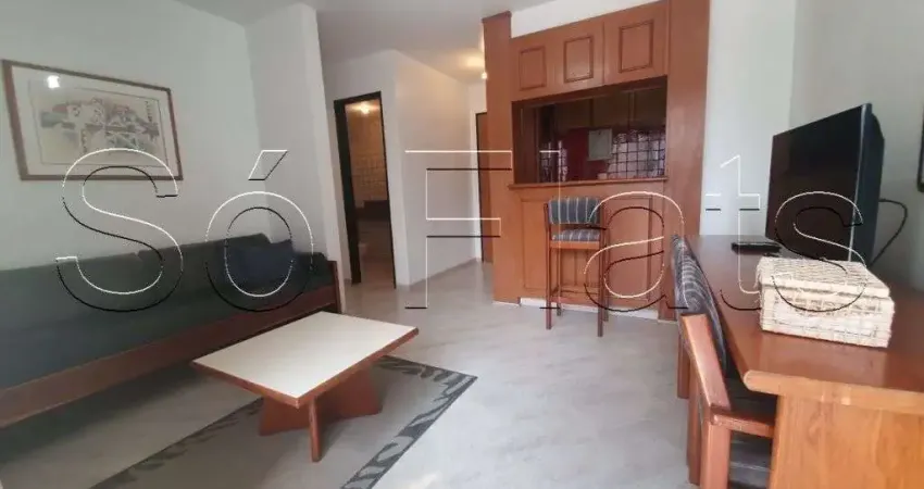 Flat com 38m²  com vista pra Rua Haddok Lobo, a 2 quadras da Avenida Paulista.