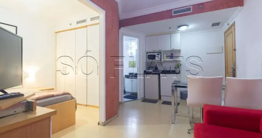 Flat no Mercure SP Pinheiros com 1 dormitório e 1 vaga disponível para locação prox. da Oscar Freire