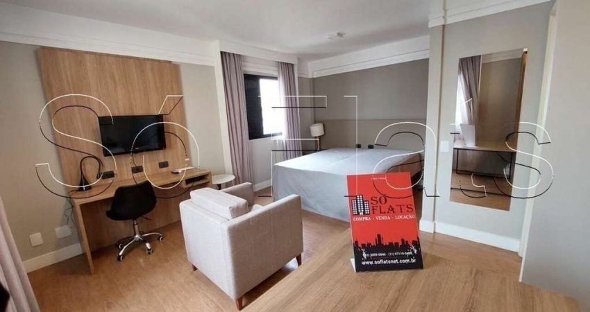 Flat disponível para locação no Transamérica Bela Cintra, contendo 30m², 1 dormitório e 1 vaga.