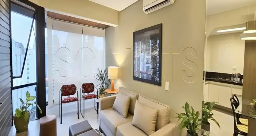 Flat Saint Denis disponível para locação contendo 48m², 01 dorm e 01 vaga de garagem