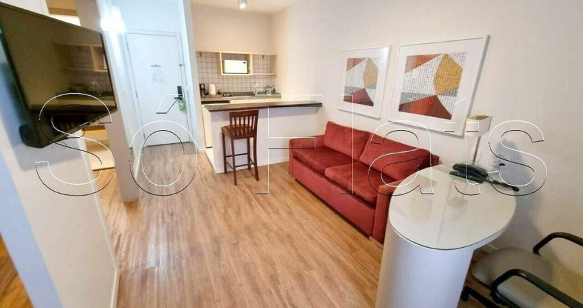 Apto Quality Alphaville disponível para locação com 39m² e 01 vaga de garagem