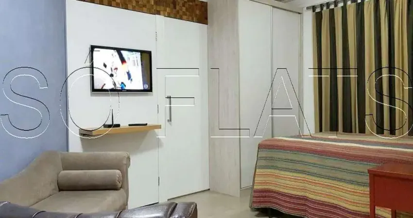 Apartamento próximo da Avenida Nove de Julho disponível para locação com 32m², 1 dorm e 1 vaga.
