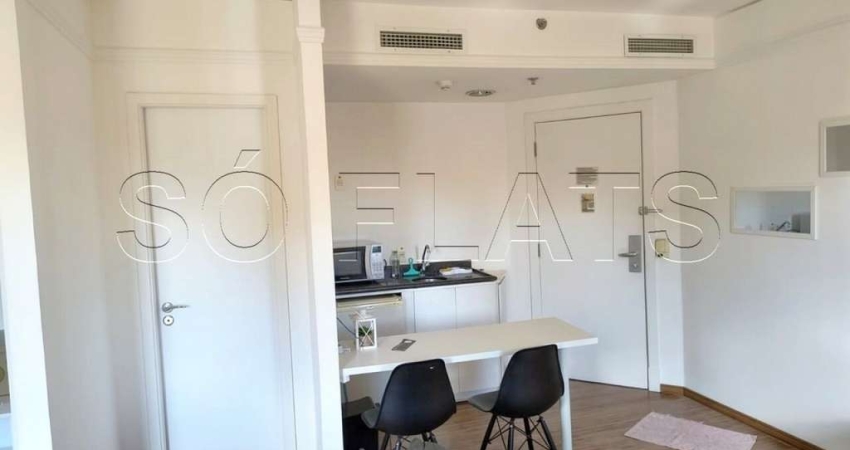 Flat disponível para locação ao lado da Av Ibirapuera e próximo do Hospital Alvorada e Metrô Moema.