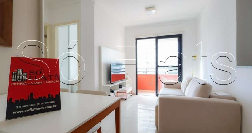 Royal Brooklin, flat disponível para locação contendo 45m², 1 dormitório e 1 vaga.