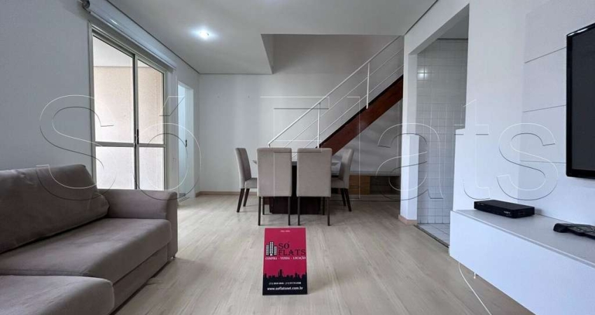 Duplex Life Moema, apto disponível para locação contendo 65m², 2 dormitórios e 2 vagas.