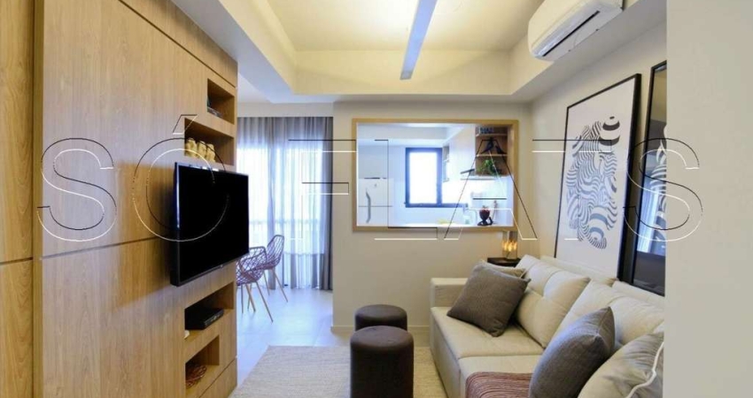 Flat PHS, apartamento reformado disponível para venda com 40m², 01 dormitório e 01 vaga de garagem