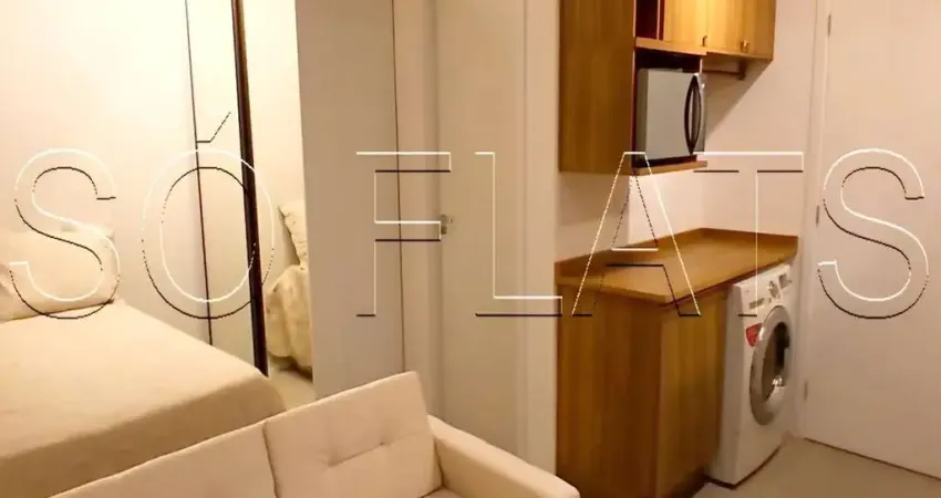 Studio Viva Benx Casa do Ator, flat disponível para locação com 27m² e 01 dormitório