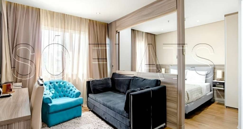 Apto Radisson Vila Olímpia, disponível para locação com 31m² com 01 dorm e 01 vaga de garagem