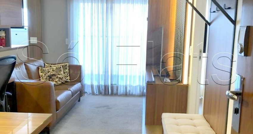 Studio Diogo Home disponível para locação com 47m², 1 dormitório e 1 vaga de garagem