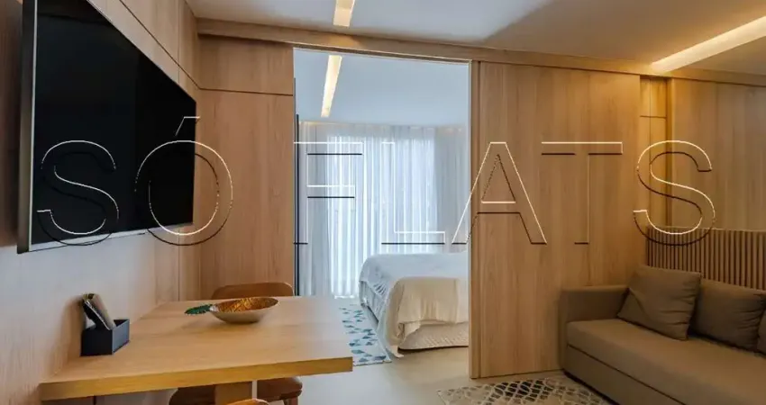 Flat no Residencial Hit Itaim disponível para locação bem localizado próx da Av Santo Amaro.