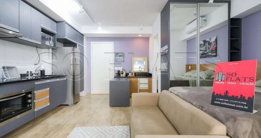 Studio no Residencial London SP, disponível para locação contendo 36m², 1 dormitório e 1 vaga.