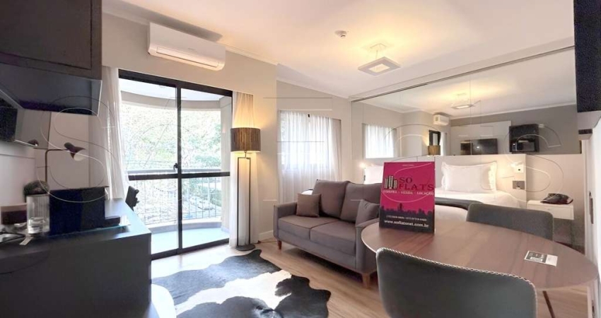 Apto no Clarion Faria Lima, disponível para locação com 29m², 01 dormitório e 01 vaga de garagem
