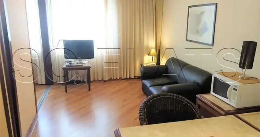Apto disponível para locação no The Time contendo 31m², 01 dormitório e 01 vaga de garagem.