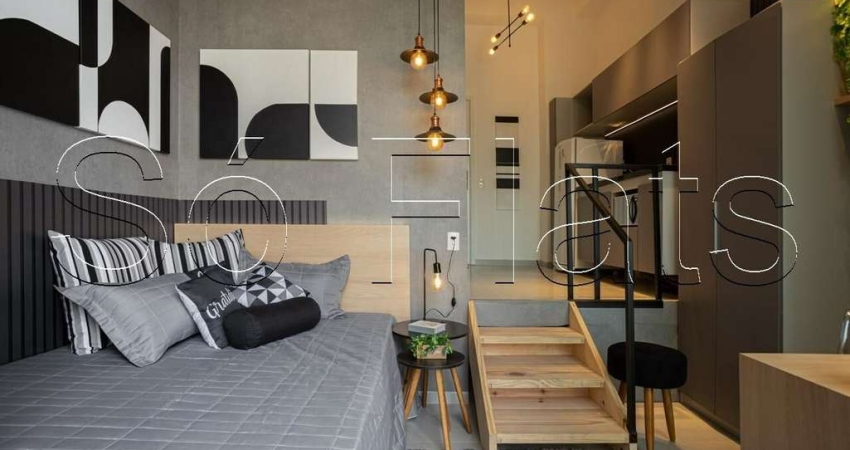 Apto disponível para locação com 28m² e 1 dorm, muito bem localizado ao lado da PUC e Av Sumaré.