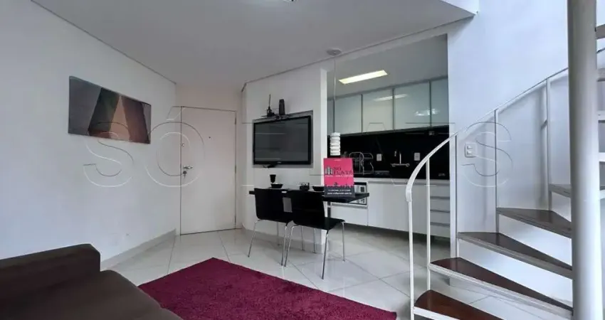 Flat disponível para locação próximo ao Parque do Ibirapuera, Av Helio Pelegrino e Rua Afonso Braz.