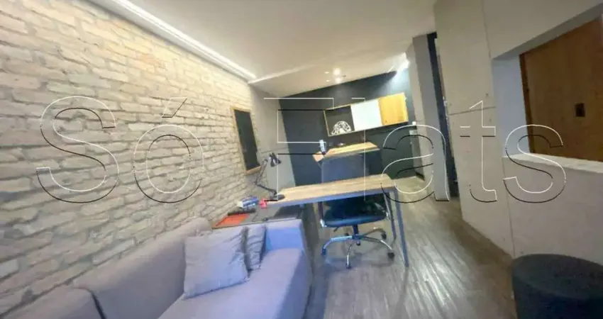 Flat mobiliado em Moema, prox a Av. Ibirapuera e ao Metrô com entrada imediata e sem fiador.