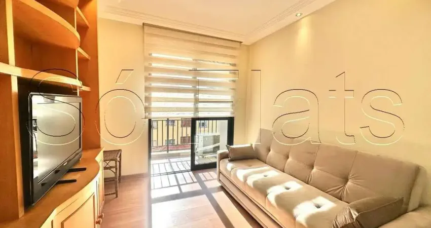 Estanconfor Moema, flat disponível para locação 40m², 1 dormitório e 1 vaga de garagem.