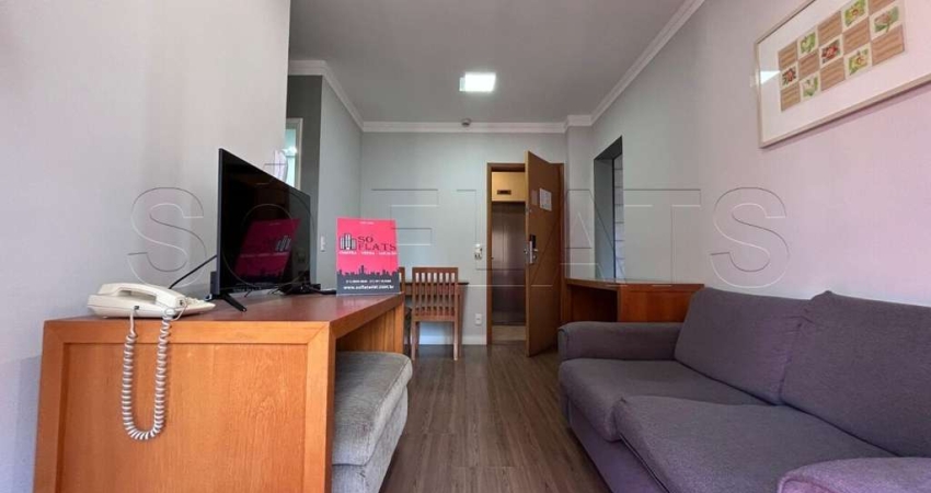 Mercure SP Berrini, flat disponível para locação com 43m², 2 dormitórios e 1 vaga.