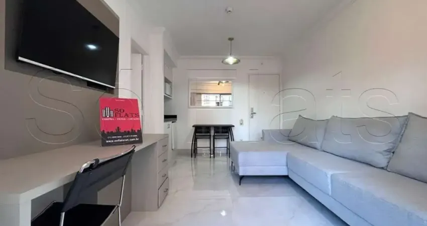 Flat The Palace, disponível para locação com 36m², 01 dormitório e 01 vaga