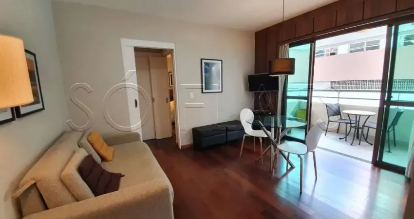 Ótimo flat, completo, estilo residencie no melhor do brooklin. 1x dormitório.