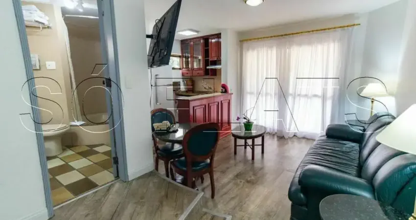 Flat Paulista Wall Street disponível para venda com 47m², 1 dormitório e 1 vaga de garagem