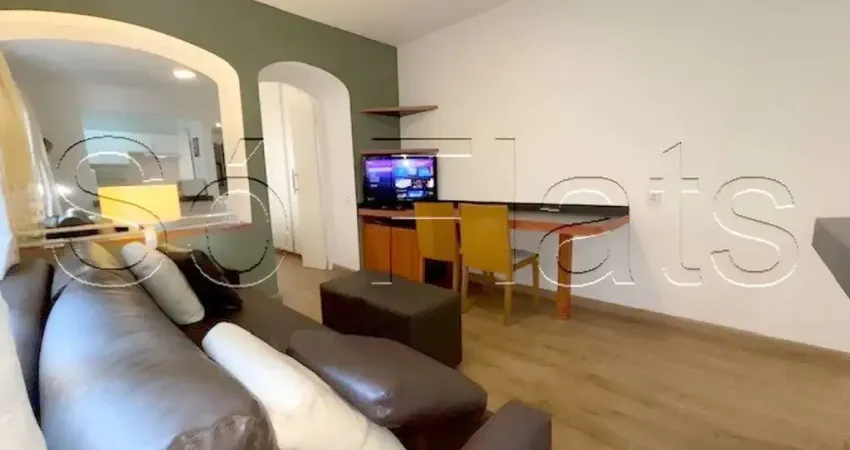 Mont Clair, flat disponível para locação contendo 43m², 01 dormitório e 01 vaga.